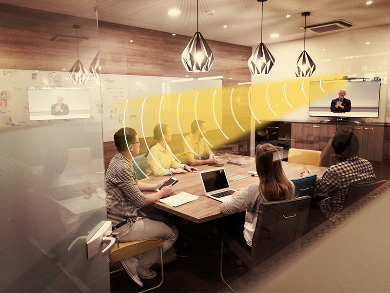 視頻會議安裝使用定向廣播系統(tǒng)