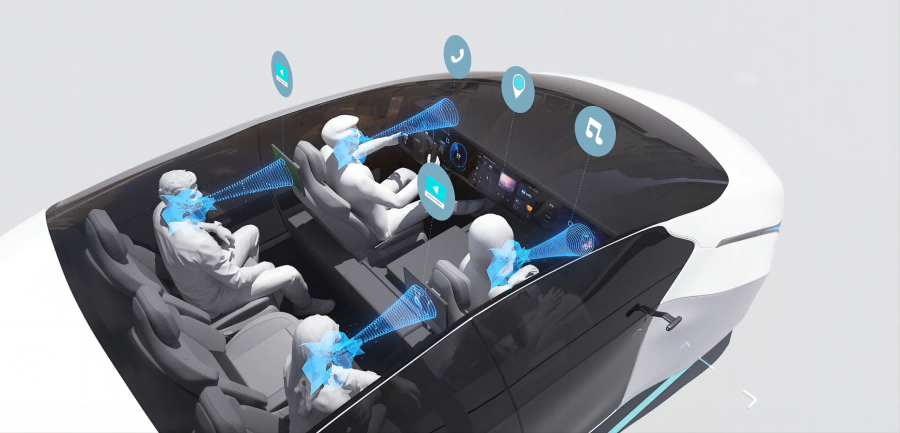 汽車車內定向音頻分區