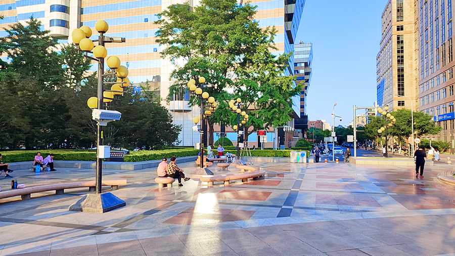 清聽聲學智慧舞場系統（定向廣場舞音響）在北京西城區金融街廣場正式使用