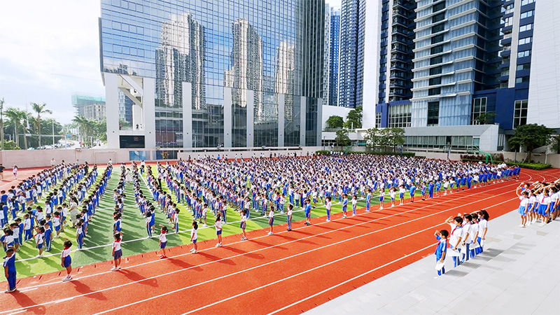 在濱海小學安裝部署了數臺安靜操場系統(tǒng)