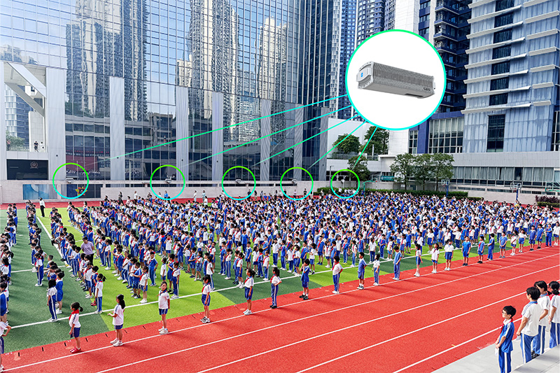 濱海小學部署安裝安靜操場系統(tǒng)