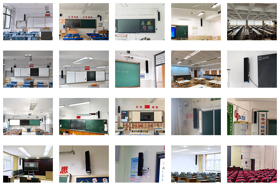 清聽聲學均衡擴聲的一體化教室音響,案例匯總圖
