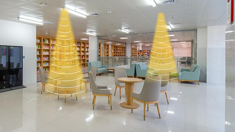 圖書館定向喇叭,定向發(fā)聲示意圖